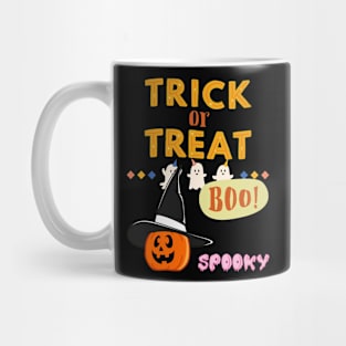 Happy Halloween Trick or Treat Witch Pumpkin Skull Spooky Mug